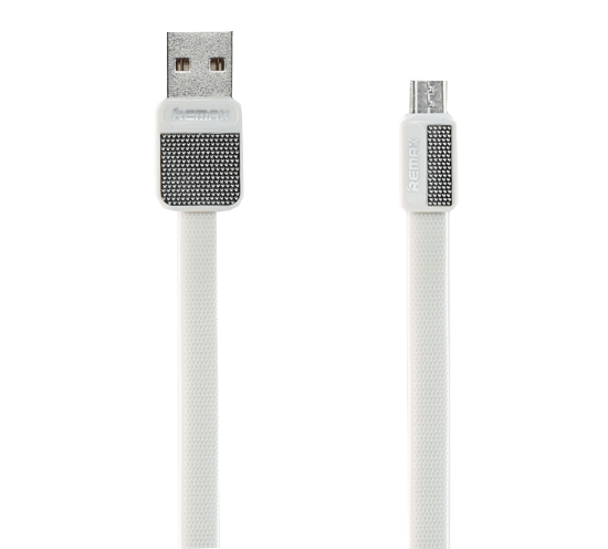 USB-C Kabel Flat Flexibel - 1 meter - Wit Remax RC-044a Platinum