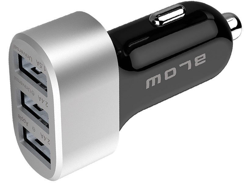 3-port USB autolader - 6,3A - Quick charge - BLOW