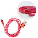 Micro USB kabel - metaal ROOD- 1 meter