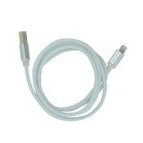 Micro USB kabel - metaal WIT- 1 meter