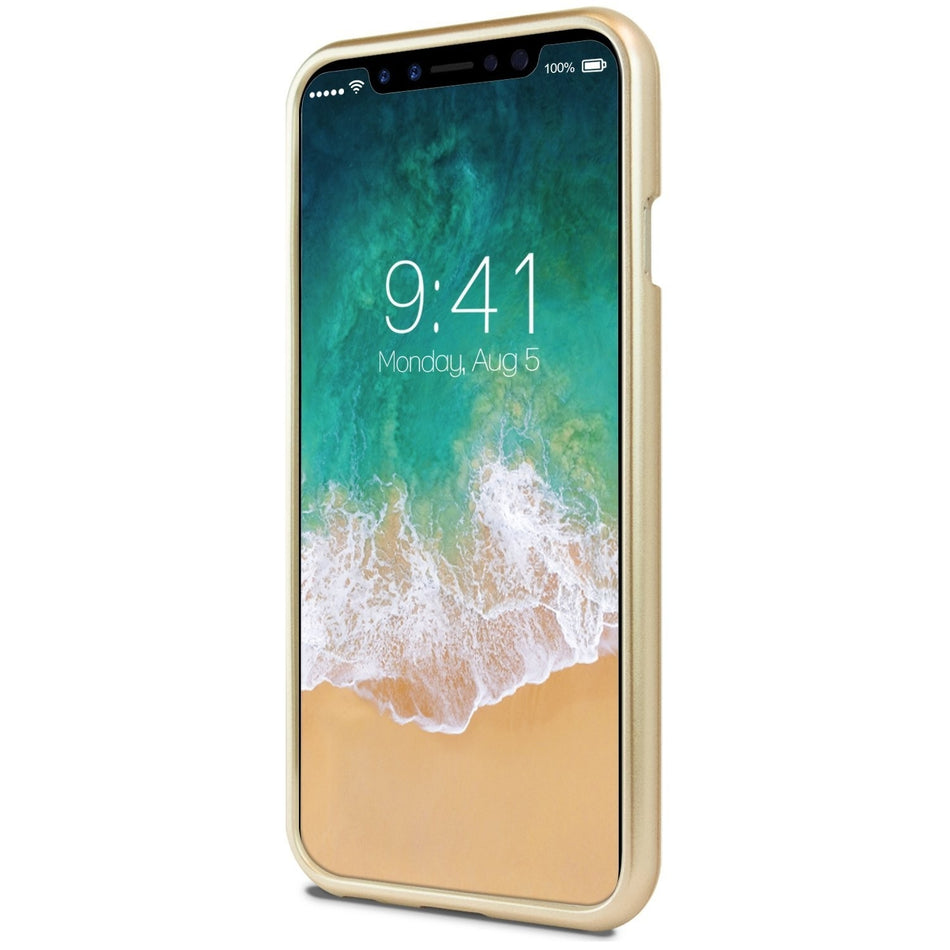 iPhone 10 X - Slim Case Gold Mercury Jelly