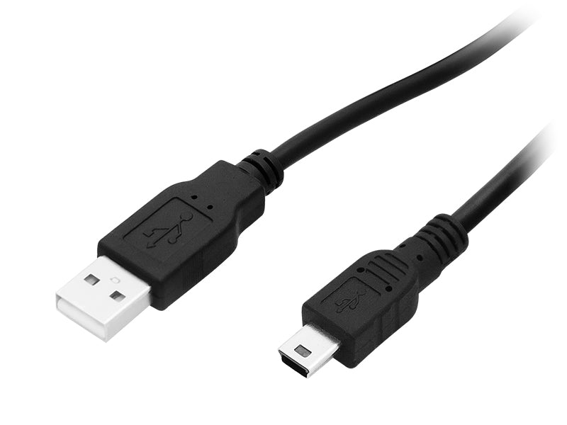 Mini USB Kabel 0.20 meter - Zwart