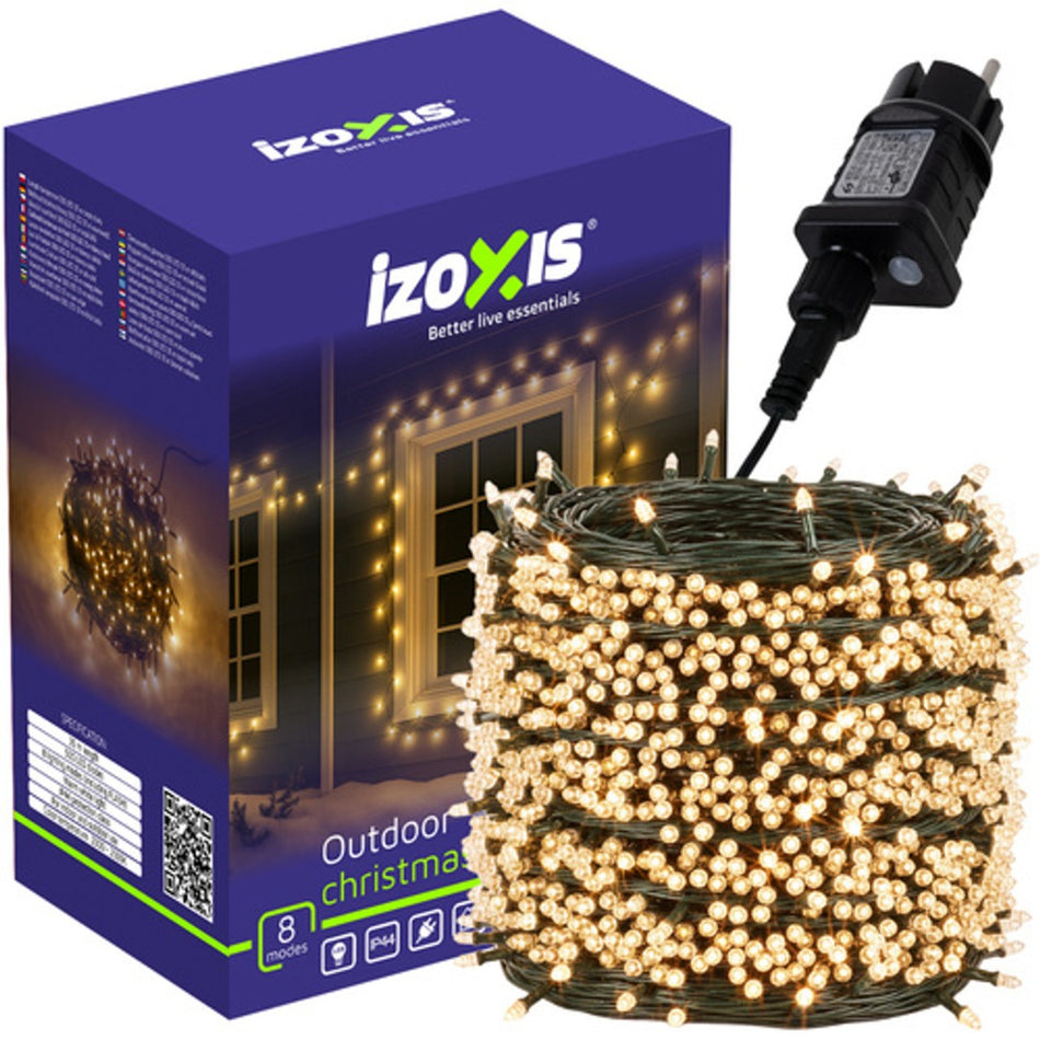 LED kerstverlichting – 500 LED – Warm wit – 35 m – IP44 – 8 standen + flitsfunctie