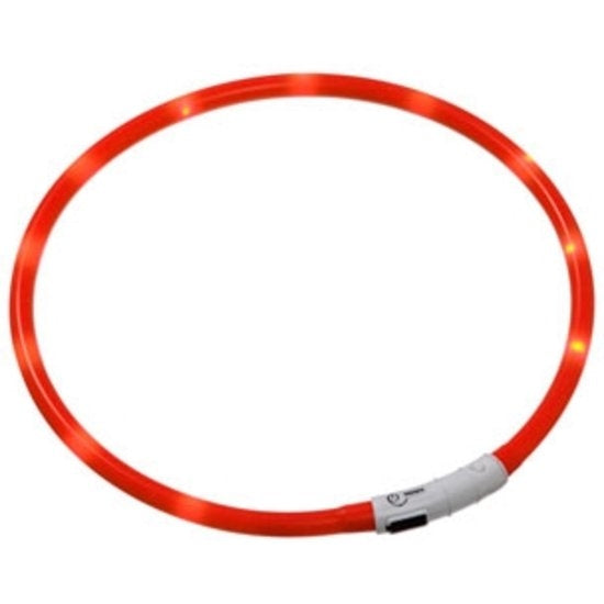 LED EASYDOG halsband - oranje - inkortbaar 20 tot 70 CM - oplaadbaar