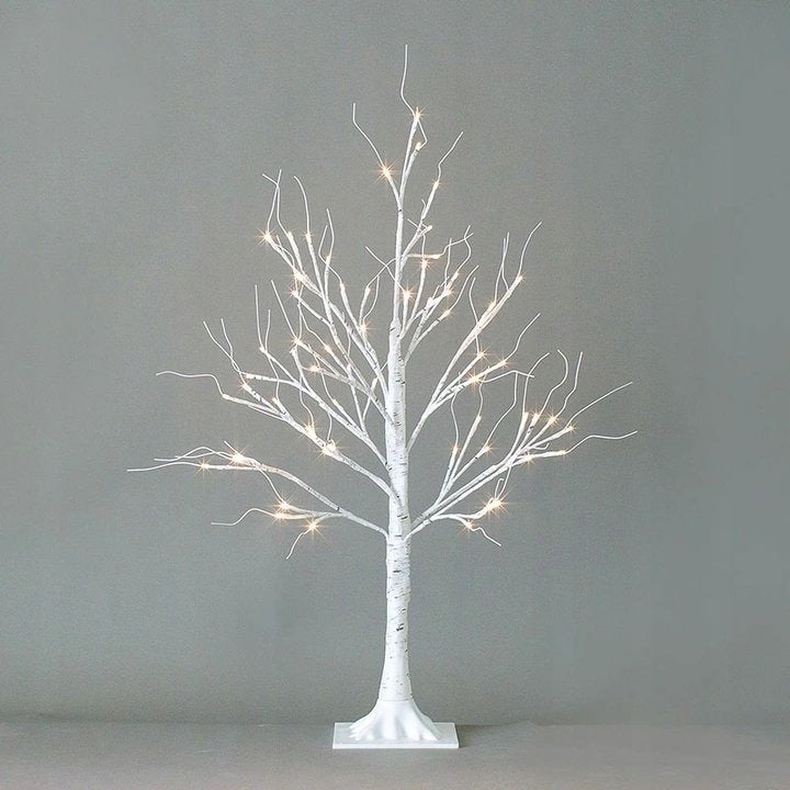 Kerstboom met LED - 180cm - 96 LEDs - Warm wit - Wit