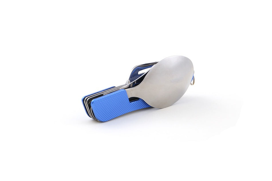 inklapbaar Survival Bestek + blikopener - Blauw