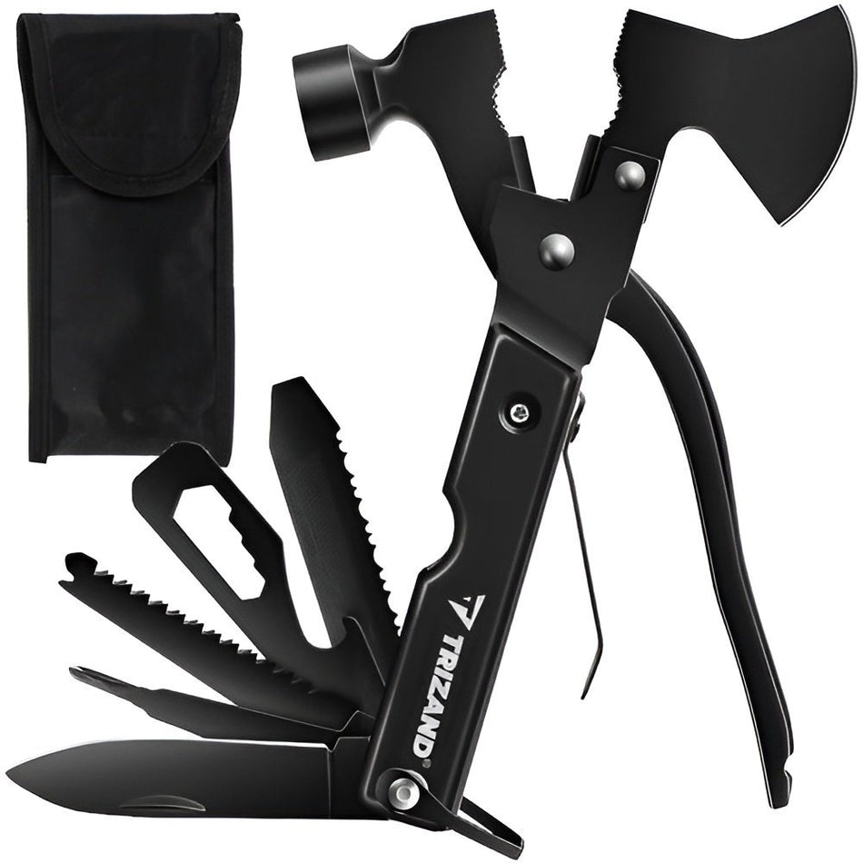 Multitool - 17 in 1 - Zwart - RVS