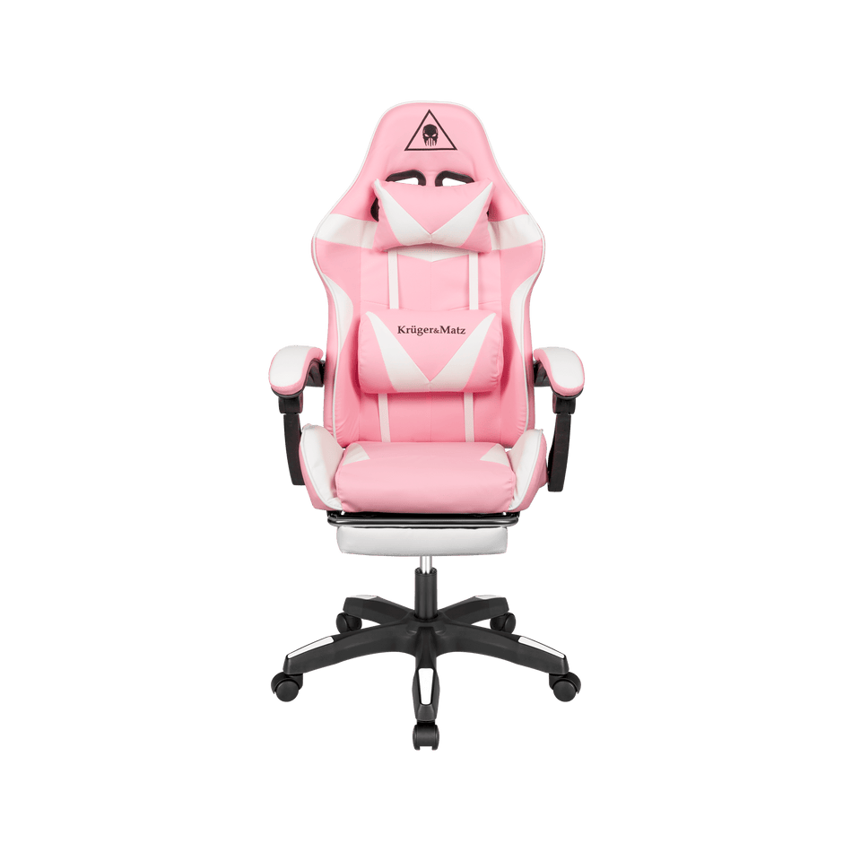 Gamestoel - bureaustoel - GX-150 - White Pink + massage functie