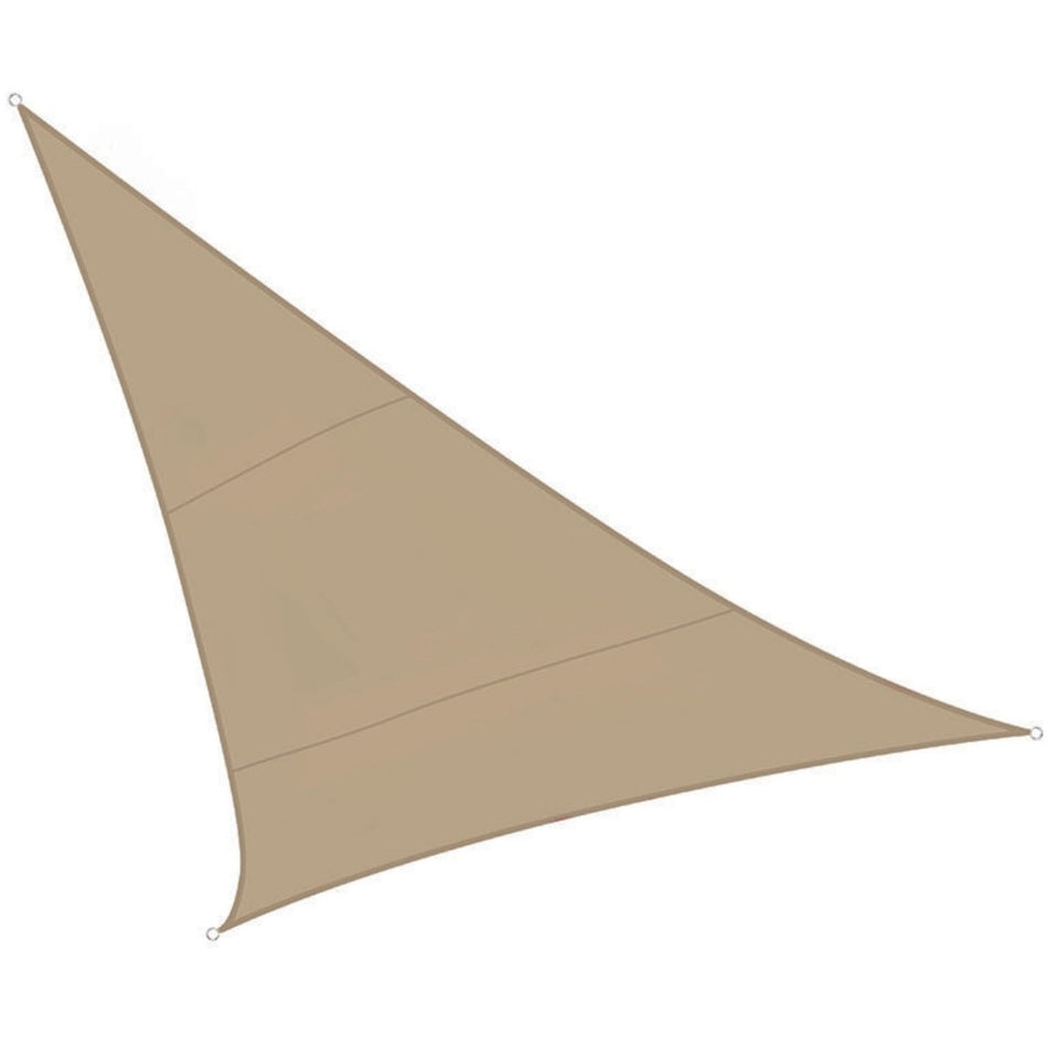 Schaduwdoek 3,6 x 3,6 x 3,6m - water en luchtdoorlatend - driehoek - champagne
