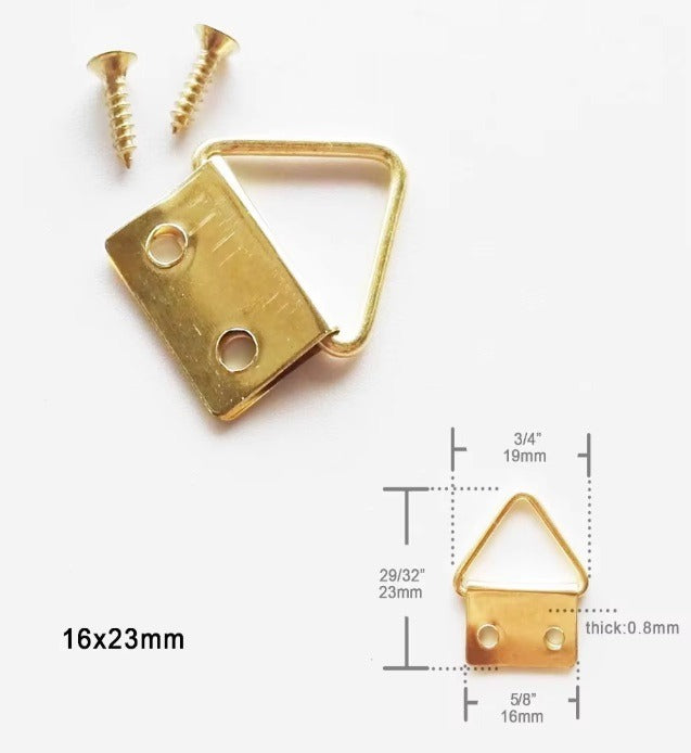 Schilderij klaphaakje - 23 x 19mm - Goud - 5 stuks