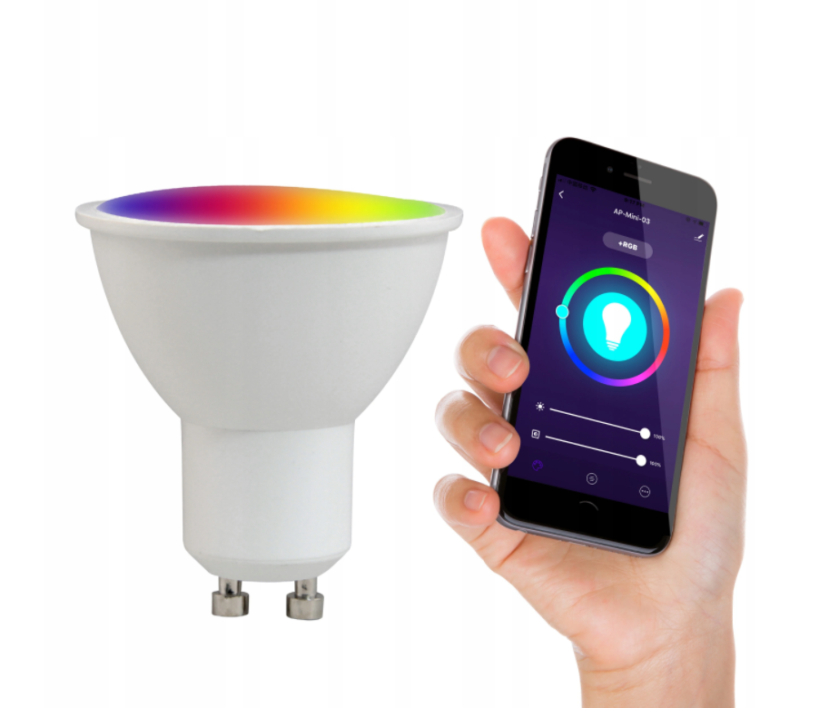 TUYA wifi lamp - GU10 - RGB + warm wit / koud wit