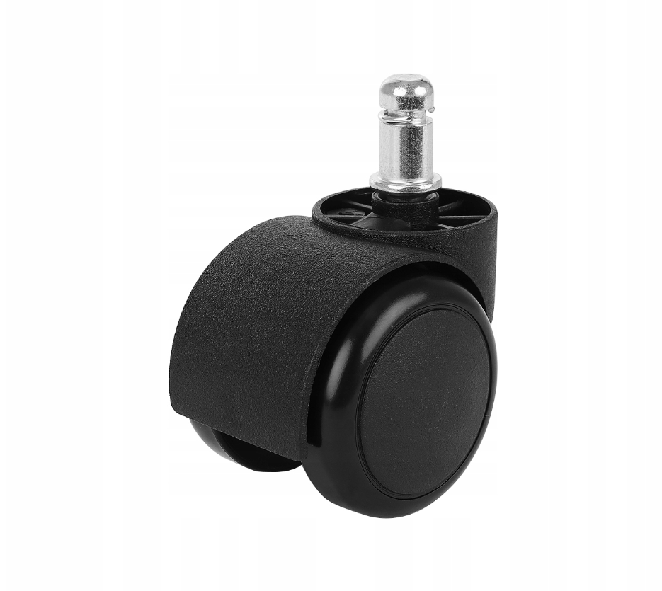 Bureaustoel wieltjes - 5cm - 5 stuks - Zwart