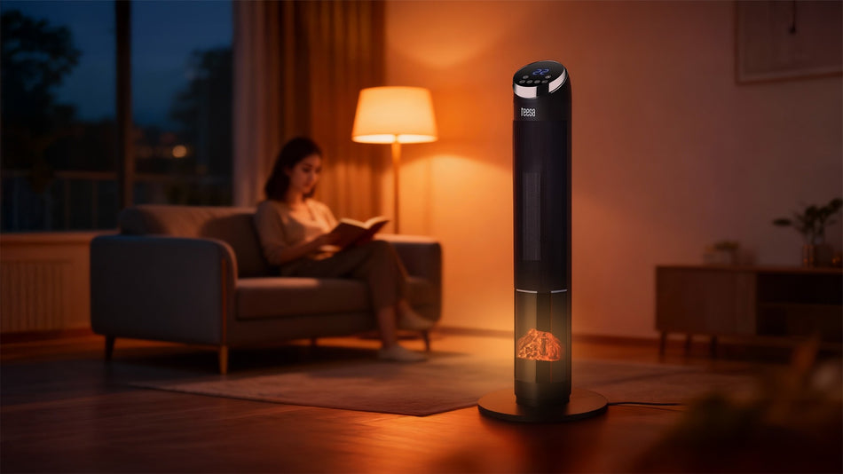 Elektrische kachel - 1000/2000W - Met afstandsbediening en sfeerfunctie