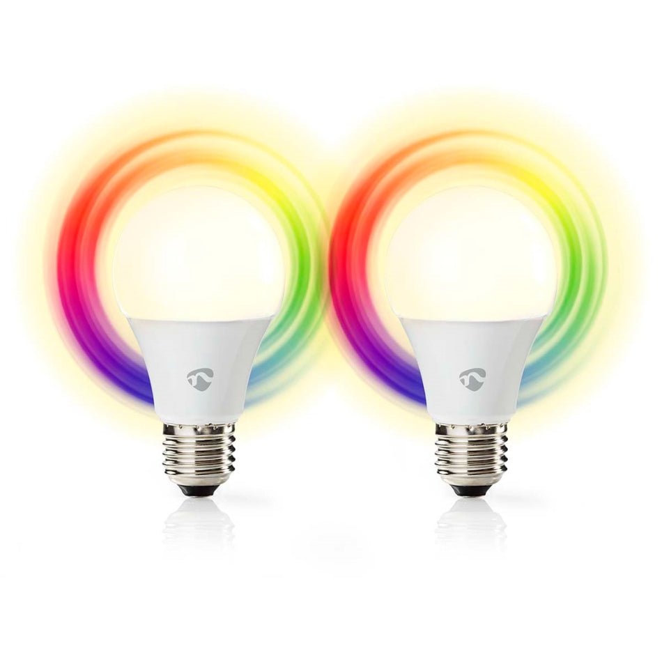 Smart lamp E27 - RGB + koud / warm wit - 2 stuks - SmartLife