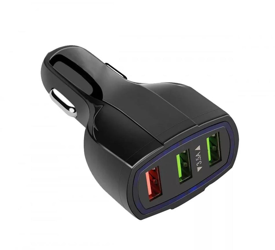 3-port USB autolader - 3,5A - Quick charge
