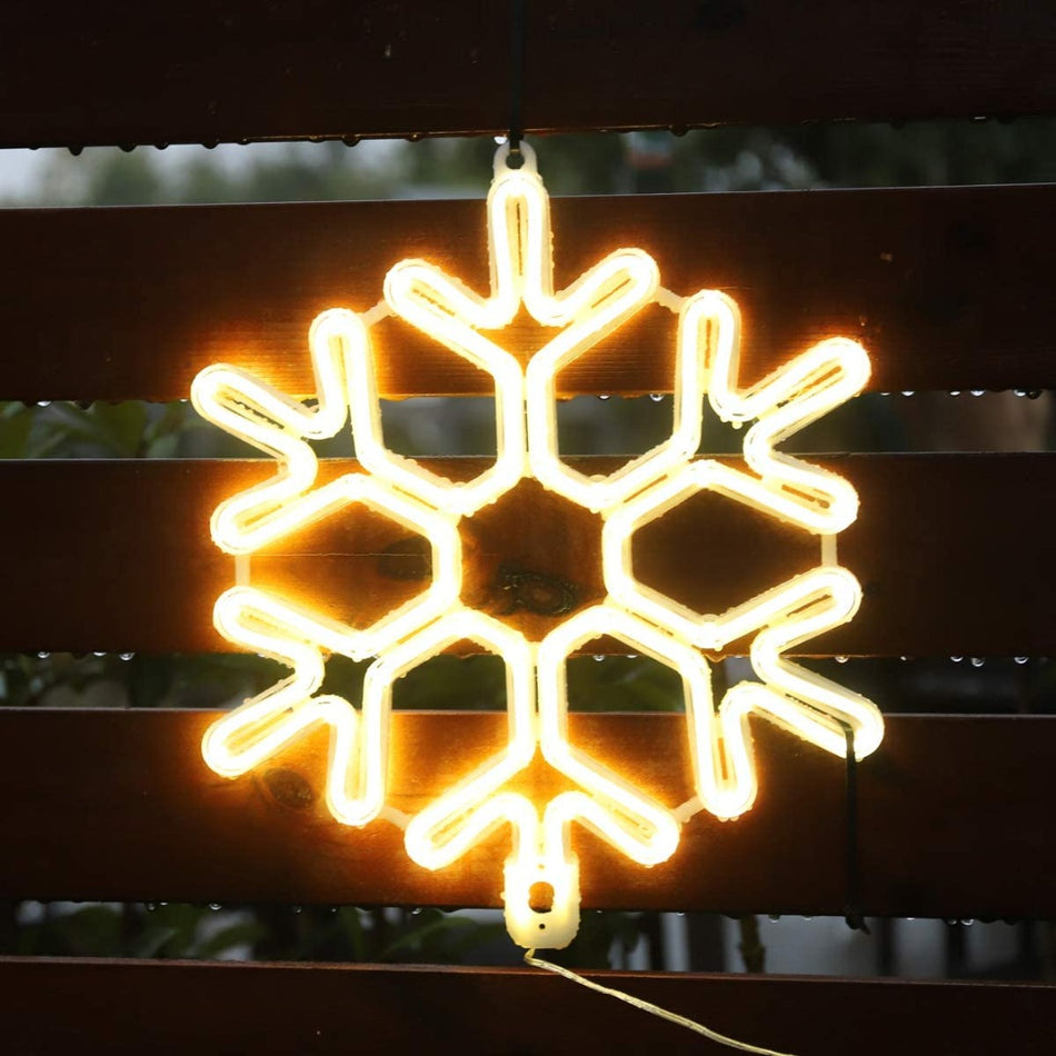 LED Sneeuwvlok kerst - 40cm - Warm wit