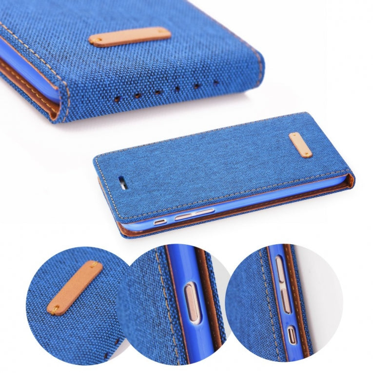 Galaxy S8 Flip Cover - Canvas Flexi Blue Jeans - Forcell
