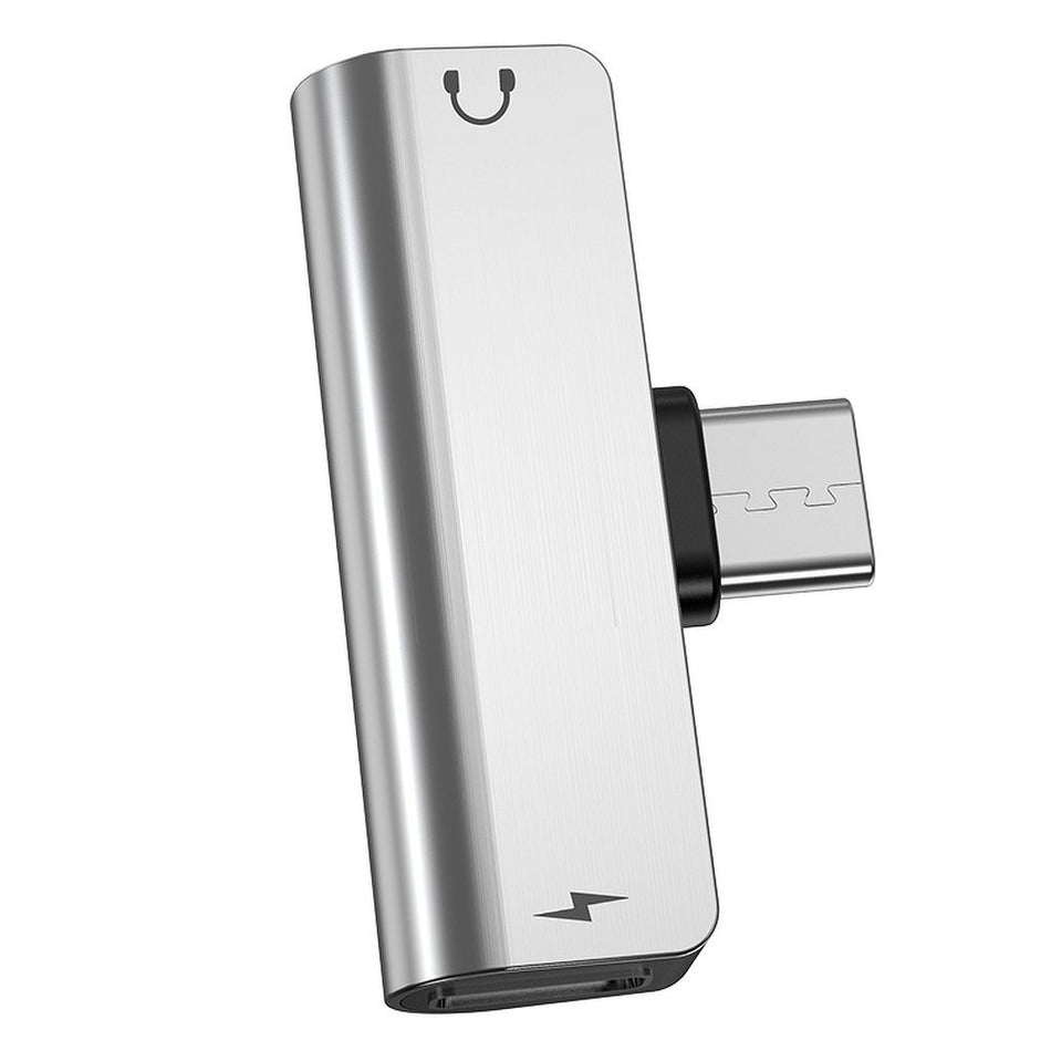 USB-C Duo adapter - naar mini jack + USB-C - Premium