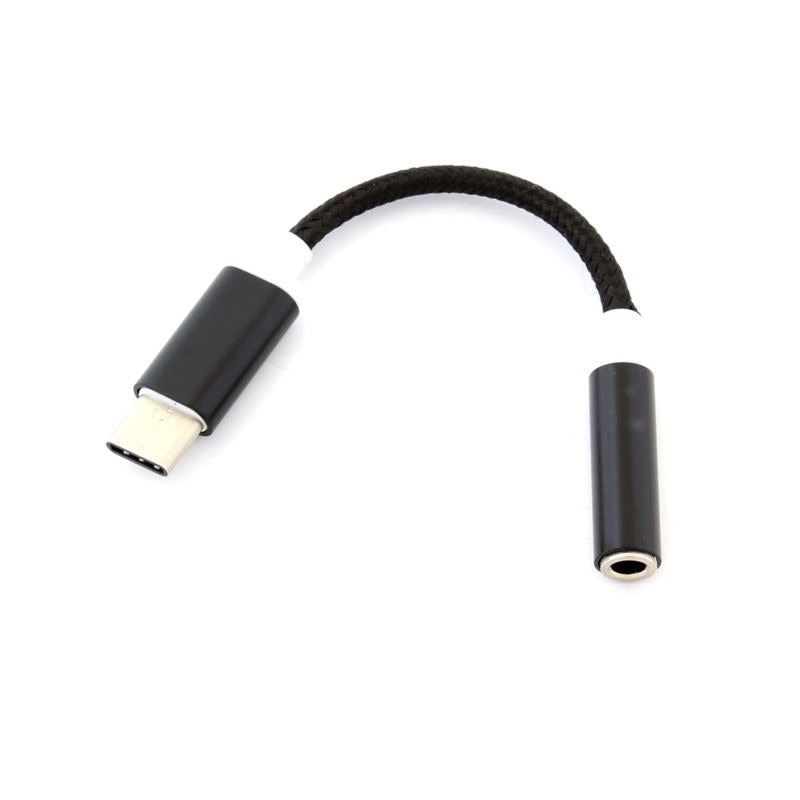 USB-C adapter - naar mini jack - Zwart