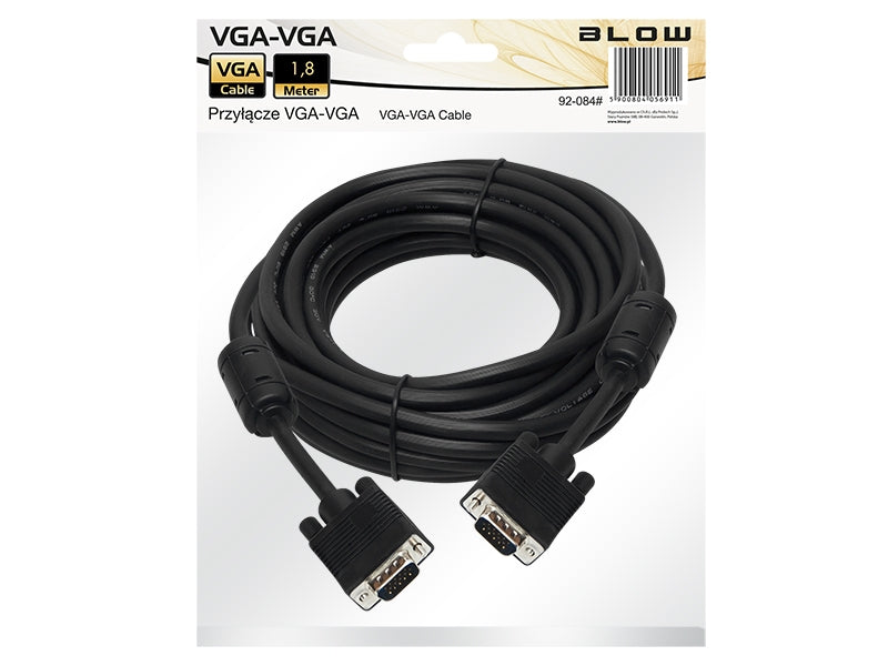 VGA kabel M-M 1,8 meter - FullHD