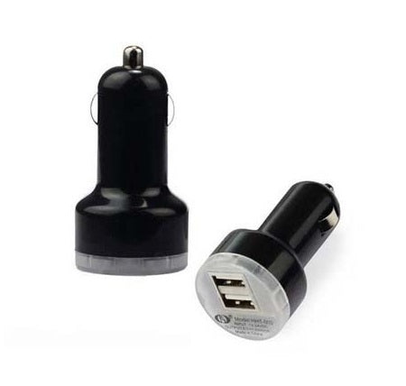 DUO USB autolader - 2,1A - ZWART