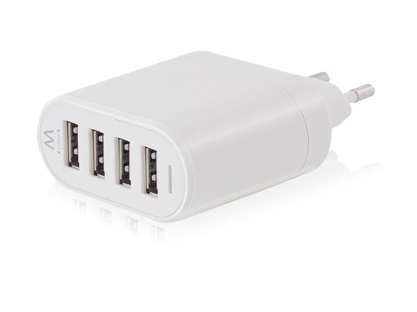 4-port USB lader - 4500 mah - 4,5 ampere