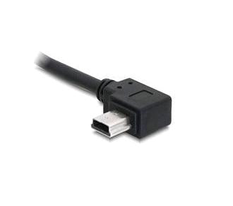 Mini USB - autolader - 1A + extra USB poort (3m kabel)