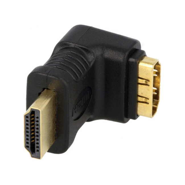 HDMI verloopstekker - haaks naar Boven
