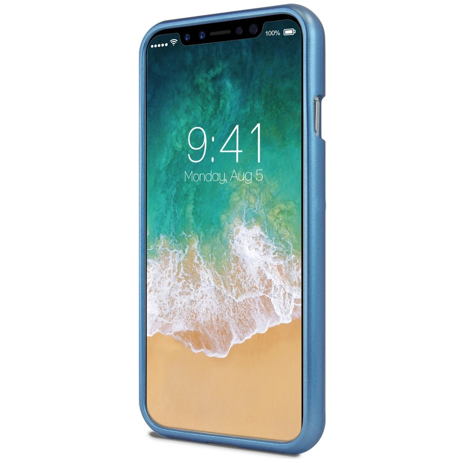 iPhone 10 X - Slim Case Blue Mercury Jelly