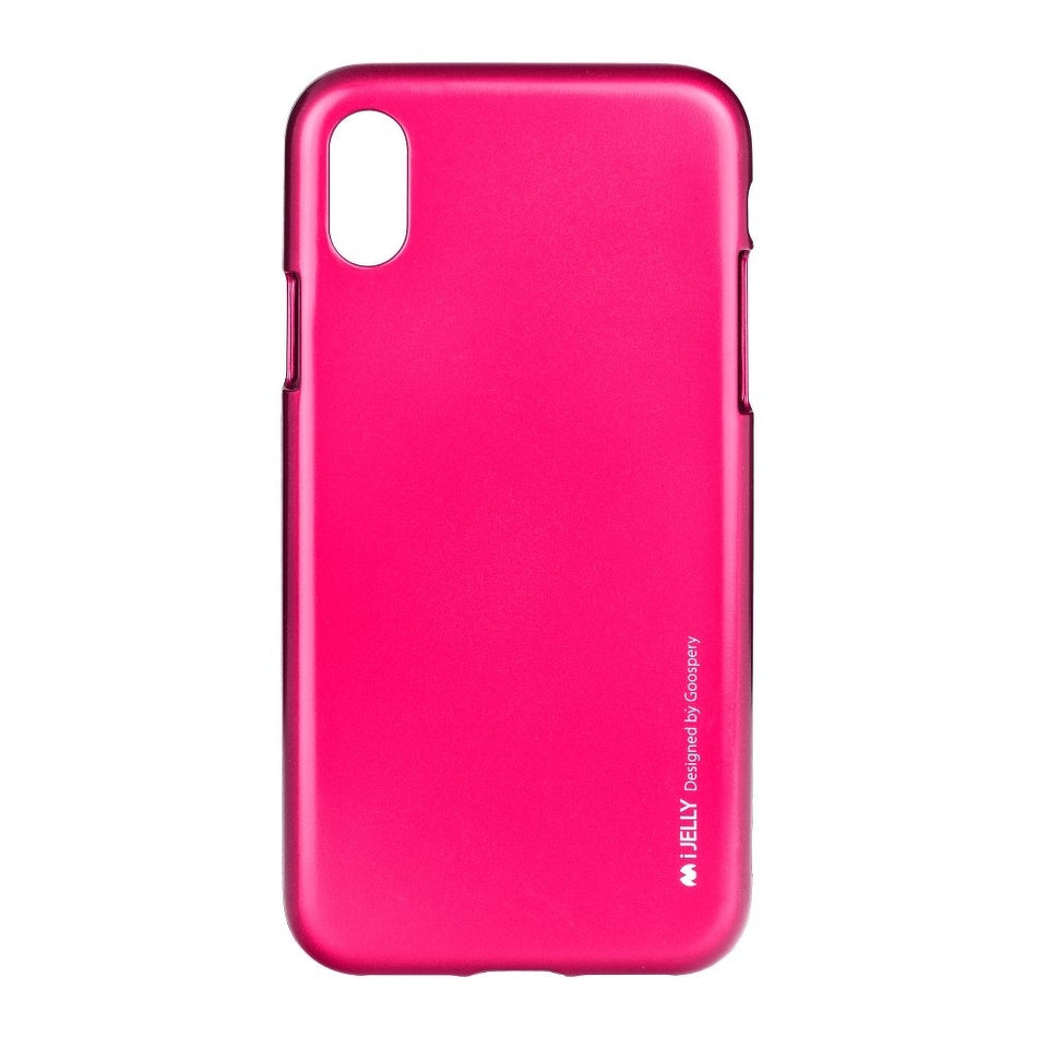 iPhone 10 X - Slim Case Hot Pink Mercury Jelly