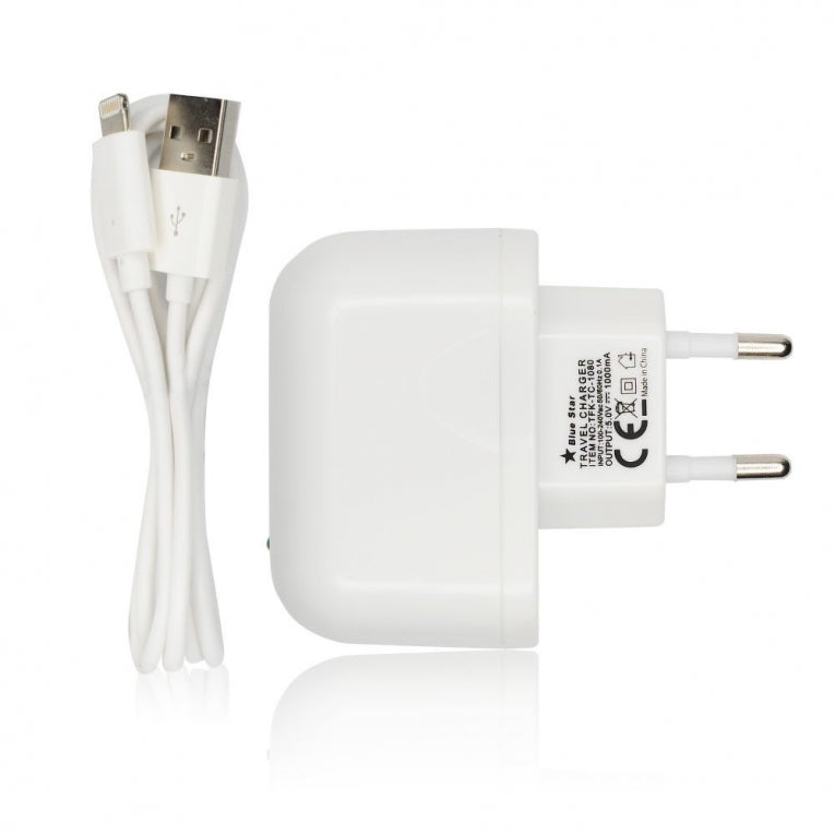 iPhone oplader - WIT - incl. 8 pins lightning kabel