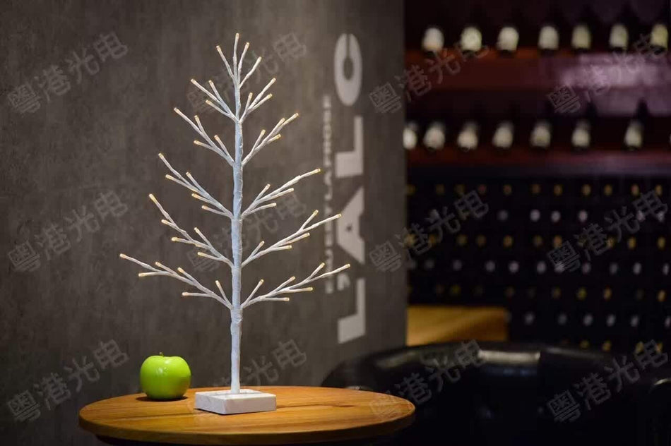 Kerstboom met LED - 60cm - 51 LED - Warm Wit - wit