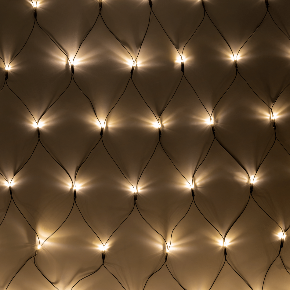 LED lichtnet kerst - 2 x 1,5 meter - Warm wit - 160 leds