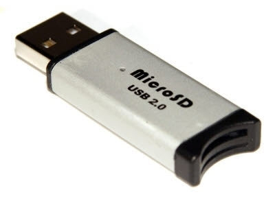 USB 2.0 Kaartlezer MicroSD - Zilver