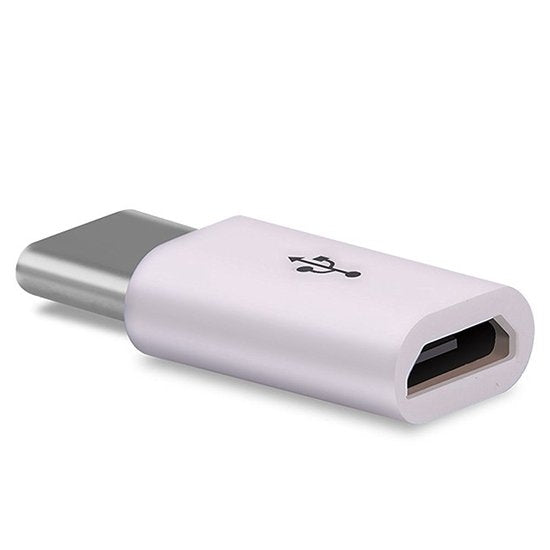 USB-C Adapter - Micro USB naar USB-C - Wit