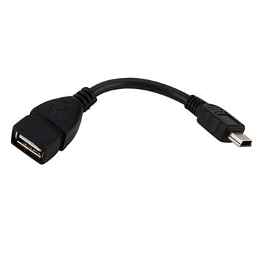 Mini USB OTG Kabel - Zwart