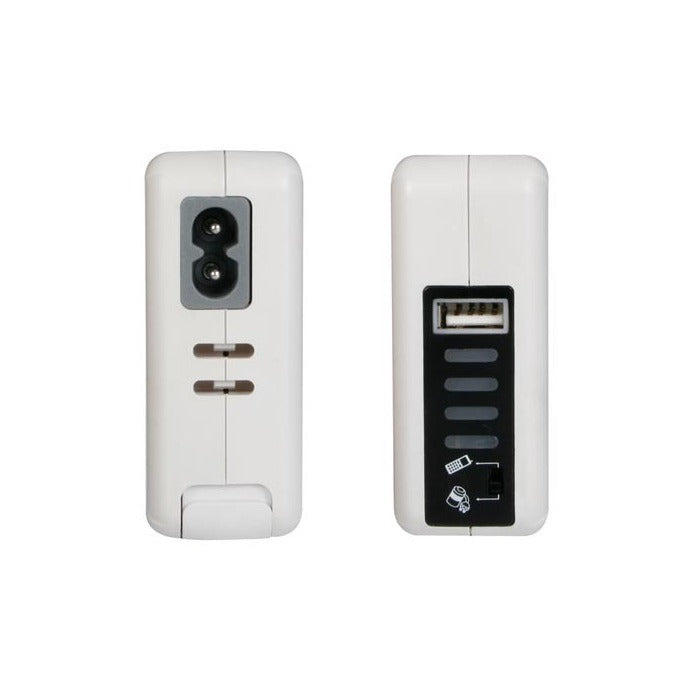 USB oplader + reisstekkers  - Met ingebouwde powerbank