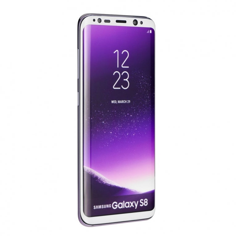 Galaxy S8 PLUS screenprotector - curved glass - White - FULL FACE