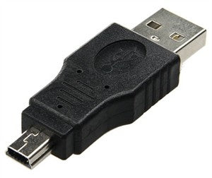 USB Koppelstuk USB - USB Mini - Zwart